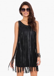 Leather Fringe Dress