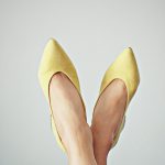 yellow woman's shoes