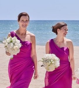 maids of honor in purple